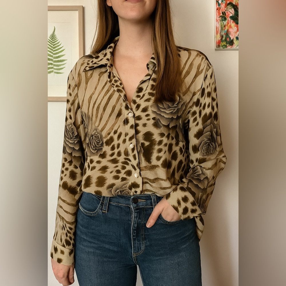 PERCEPTIONS BY IRENE B. | Vintage Long Sleeve Animal Print Dress